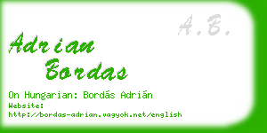 adrian bordas business card